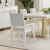 Palm Gate Arm Chair Cloud White