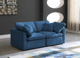 Plush Velvet Standard Modular Down Filled Cloud-Like Comfort Overstuffed 70" Sofa