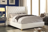 Soho White Bonded Leather Bed