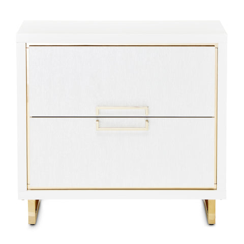 Palm Gate Nightstand Cloud White