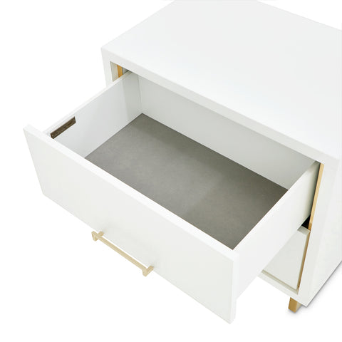 Palm Gate Nightstand Cloud White
