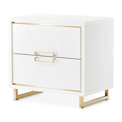 Palm Gate Nightstand Cloud White