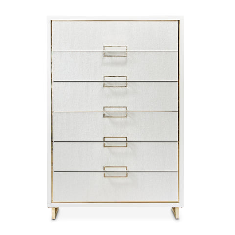 Palm Gate 6 Drawer Chest Cloud White