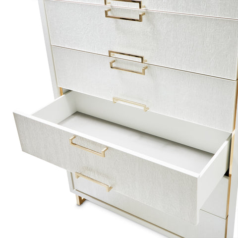 Palm Gate 6 Drawer Chest Cloud White