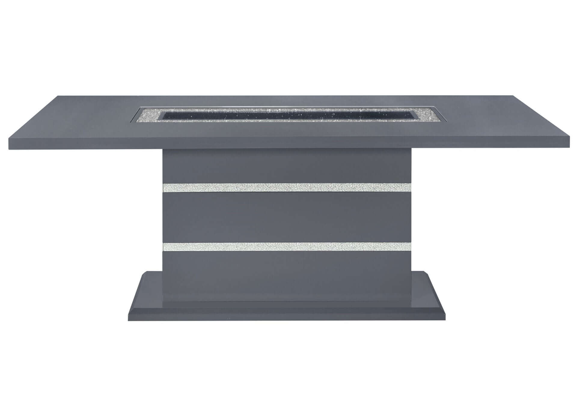 MONACO DARK GREY DINING TABLE AND 4 MONACO DARK GREY DINING CHAIRS