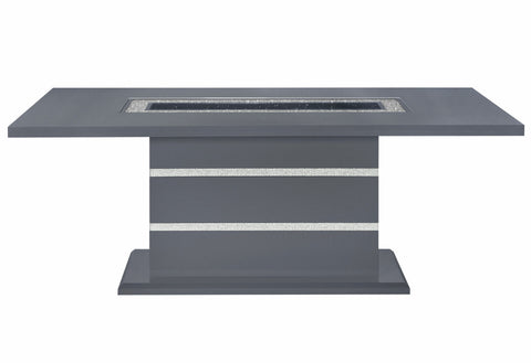 MONACO  DINING TABLE AND 4 DARK GREY DINING CHAIRS