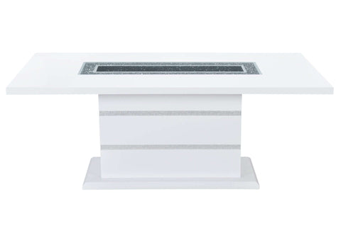 MONACO WHITE DINING TABLE + MONACO DINING CHAIR