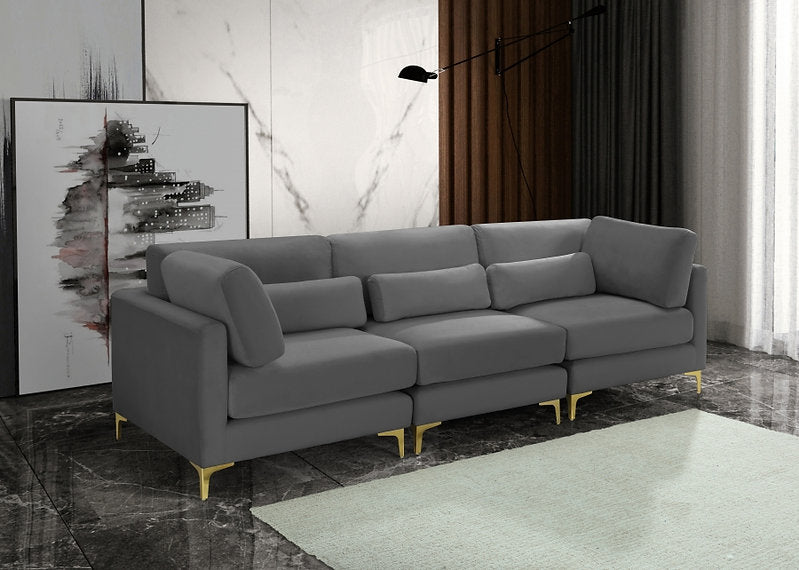 Julia Velvet Modular 108" Sofa
