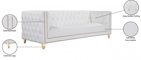 Michelle Faux Leather Sofa