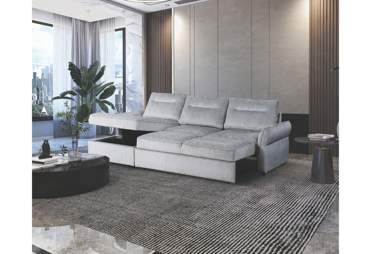 U0301 GREY PULL OUT SOFA BED
